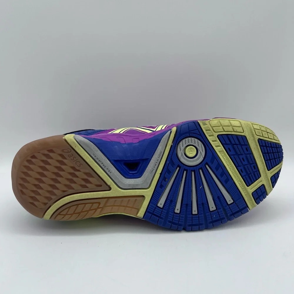 Asics Gel-Blast 5 Purple‎ Blue Lime Indoor Court Shoes E358Y Womens Sneakers